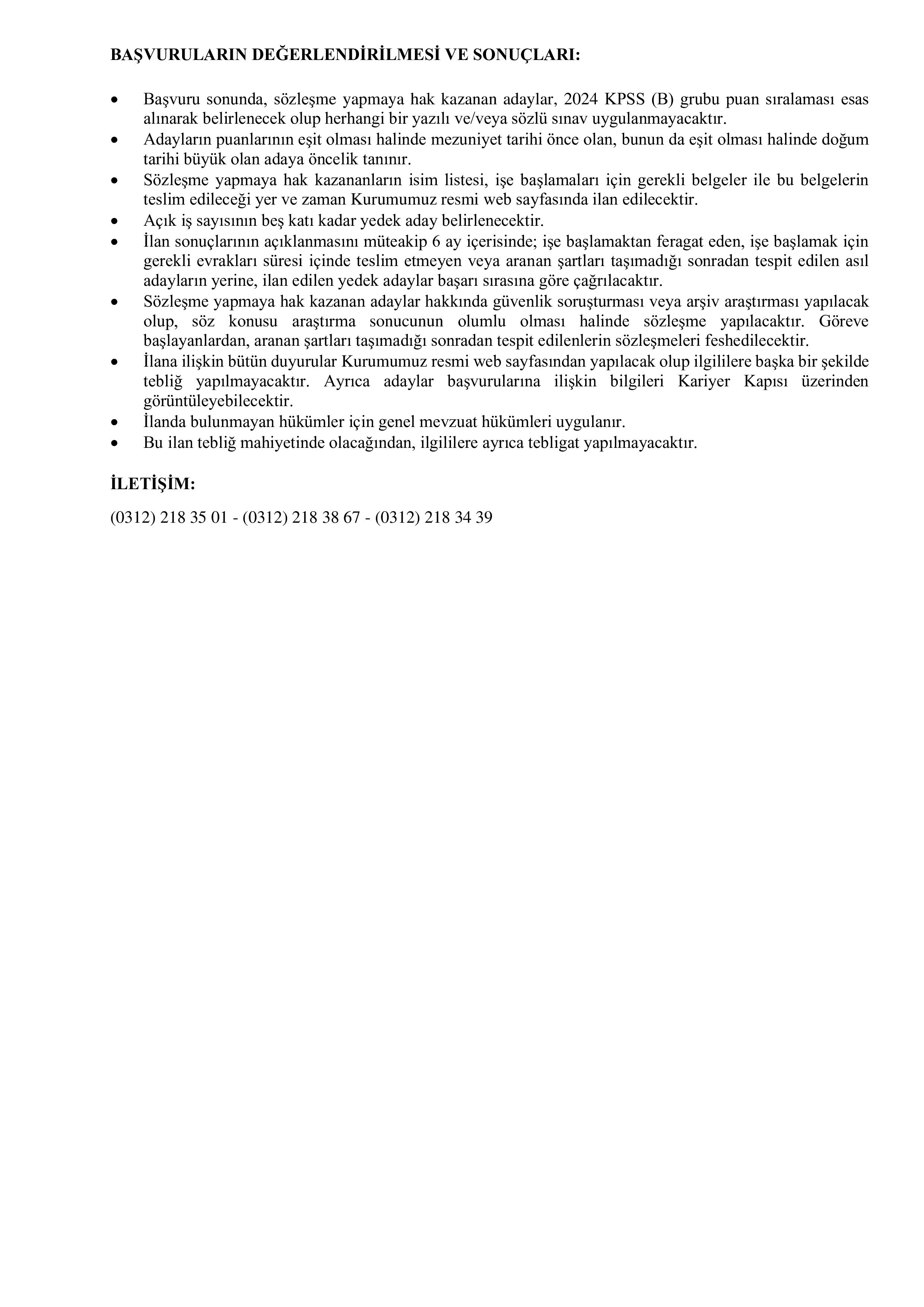 İlan İçeriği Sayfa 3 TÜRKİYE İLAÇ VE TIBBİ CİHAZ KURUMU 16 SÖZLEŞMELİ PERSONEL ALACAK ( 1 Haziran - 15 Haziran) İlan İçeriği Sayfa 3