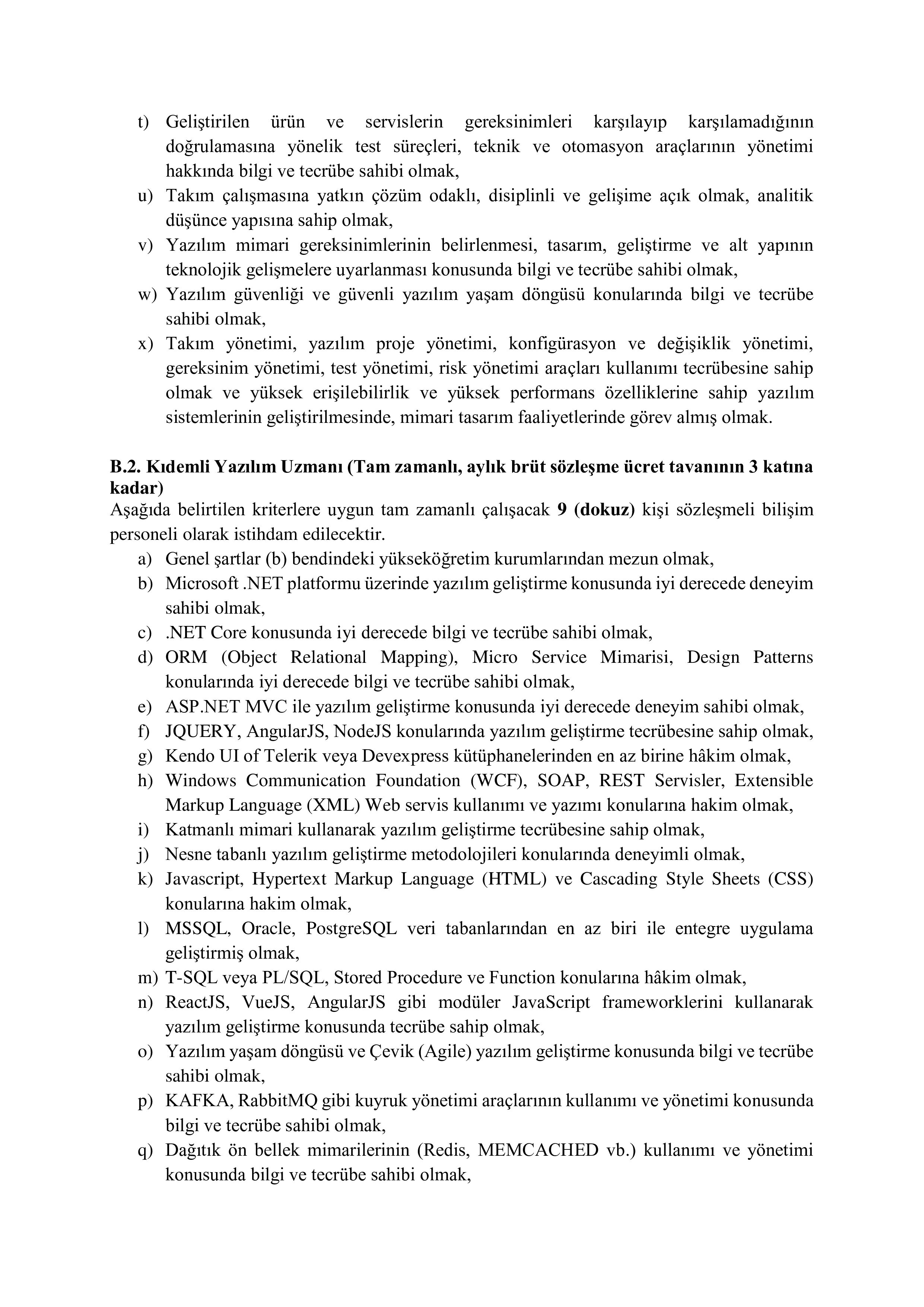 SAĞLIK BAKANLIĞI 10 SAĞLIK UZMAN YARDIMCISI ALACAK ( 10 Kasım - 14 Kasım) İlan İçeriği Sayfa 3