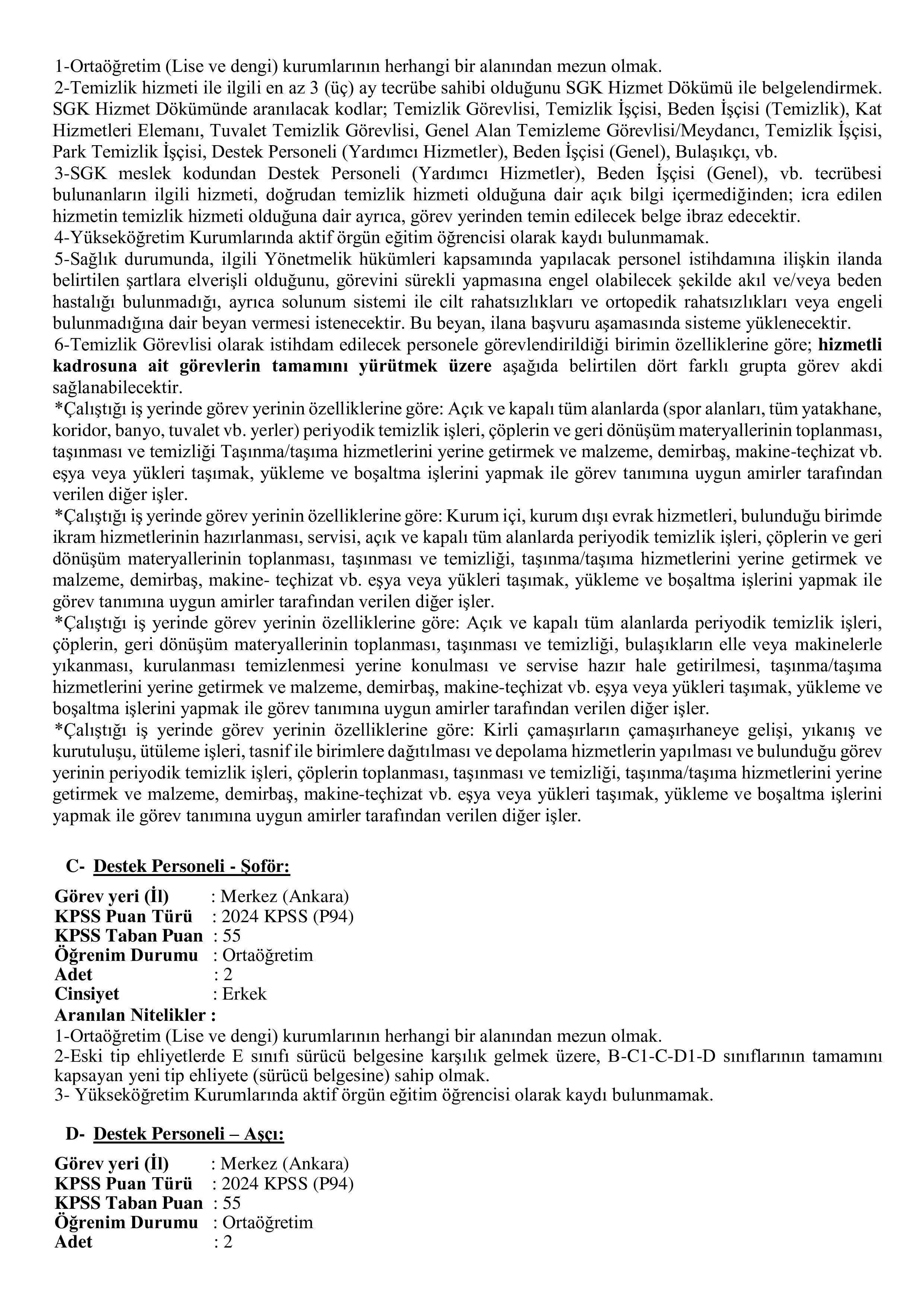 İlan İçeriği Sayfa 2 ORTA DOĞU TEKNİK ÜNİVERSİTESİ 22 SÖZLEŞMELİ PERSONEL ALACAK ( 12 Kasım - 26 Kasım) İlan İçeriği Sayfa 2