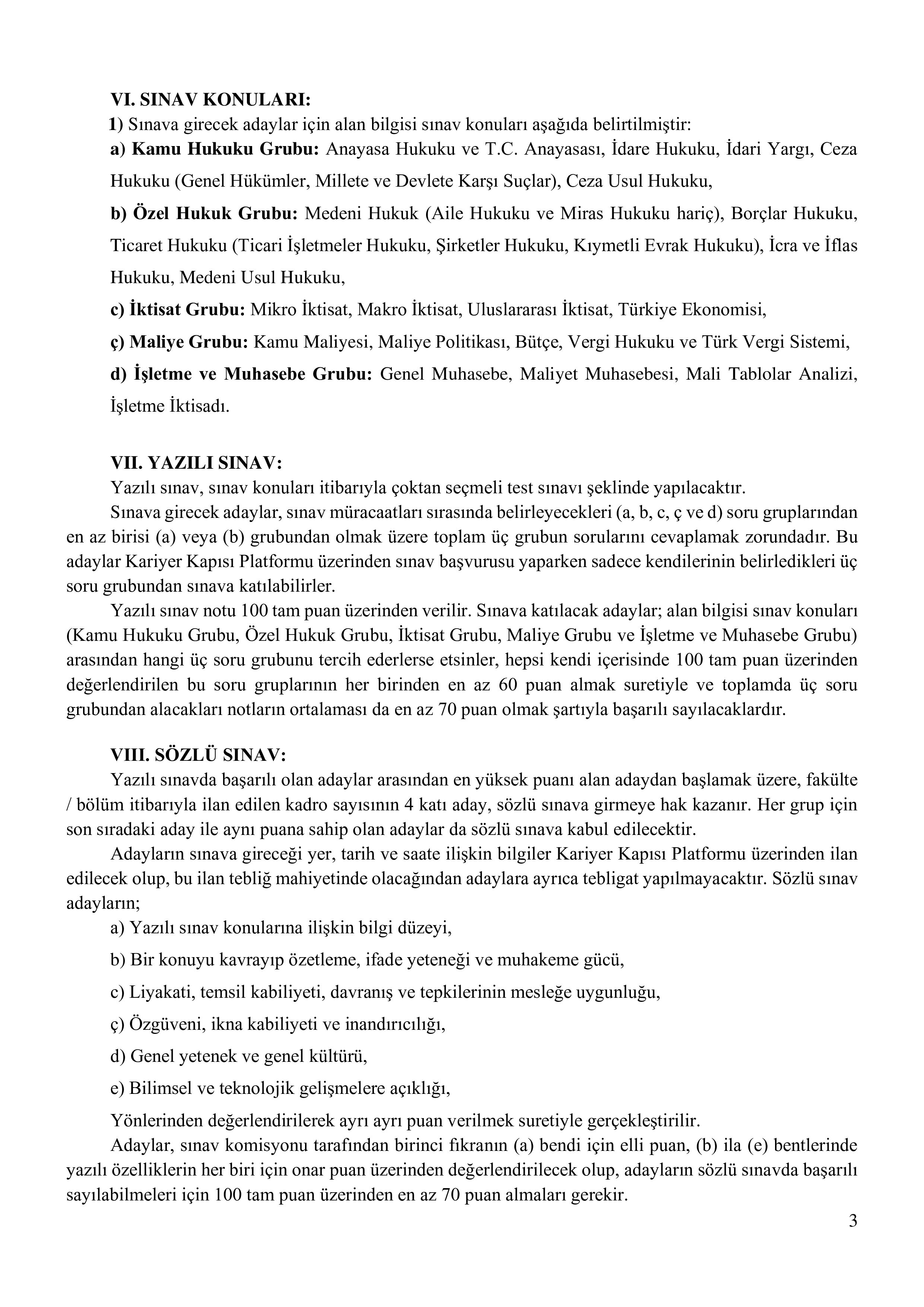 KAMU İHALE KURUMU 12 KAMU İHALE UZMAN YARDIMCISI ALACAK ( 20 Ekim - 31 Ekim) İlan İçeriği Sayfa 3