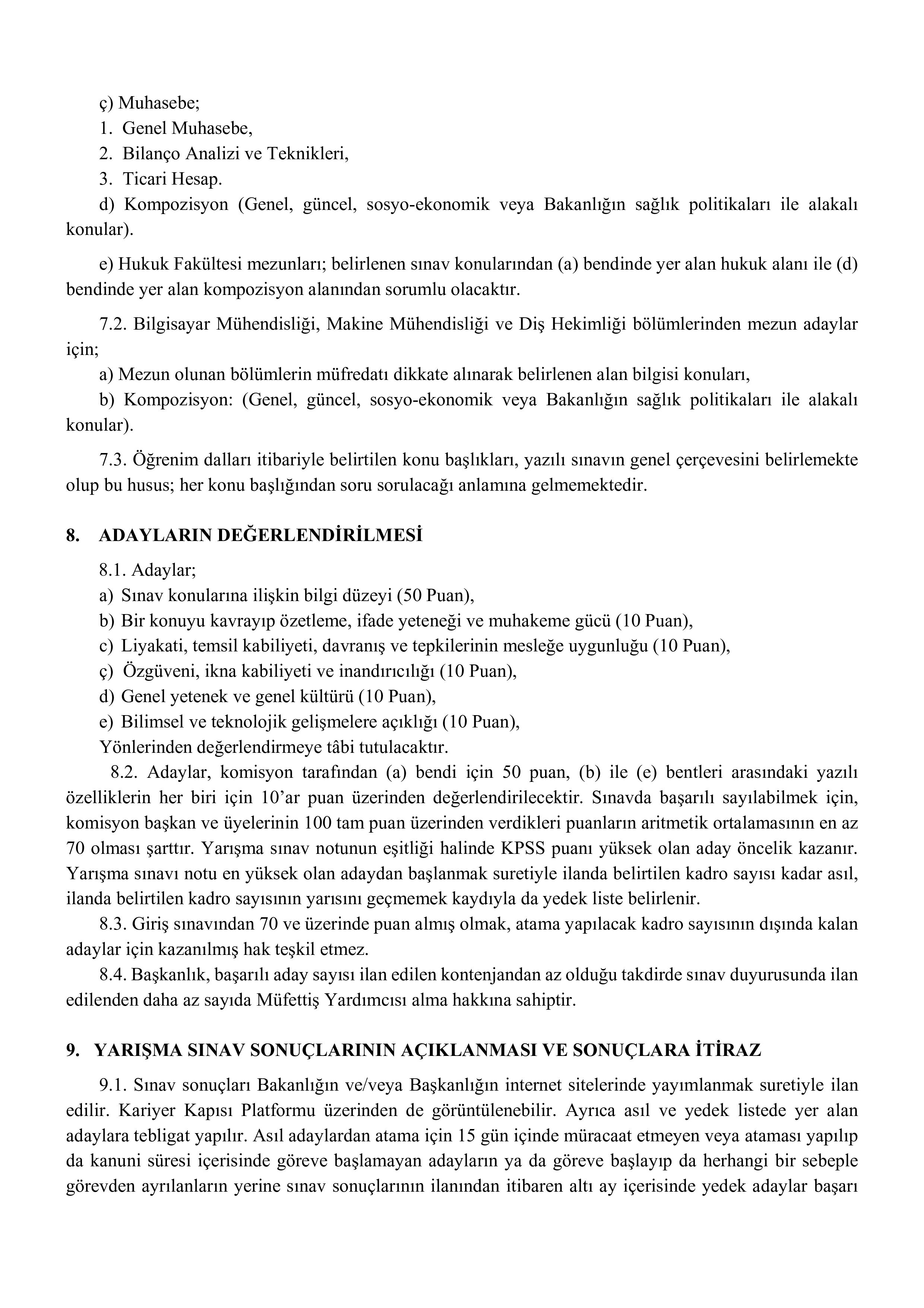 İlan İçeriği Sayfa 4 SAĞLIK BAKANLIĞI 66 MÜFETTİŞ YARDIMCISI ALACAK ( 1 Aralık - 12 Aralık) İlan İçeriği Sayfa 4