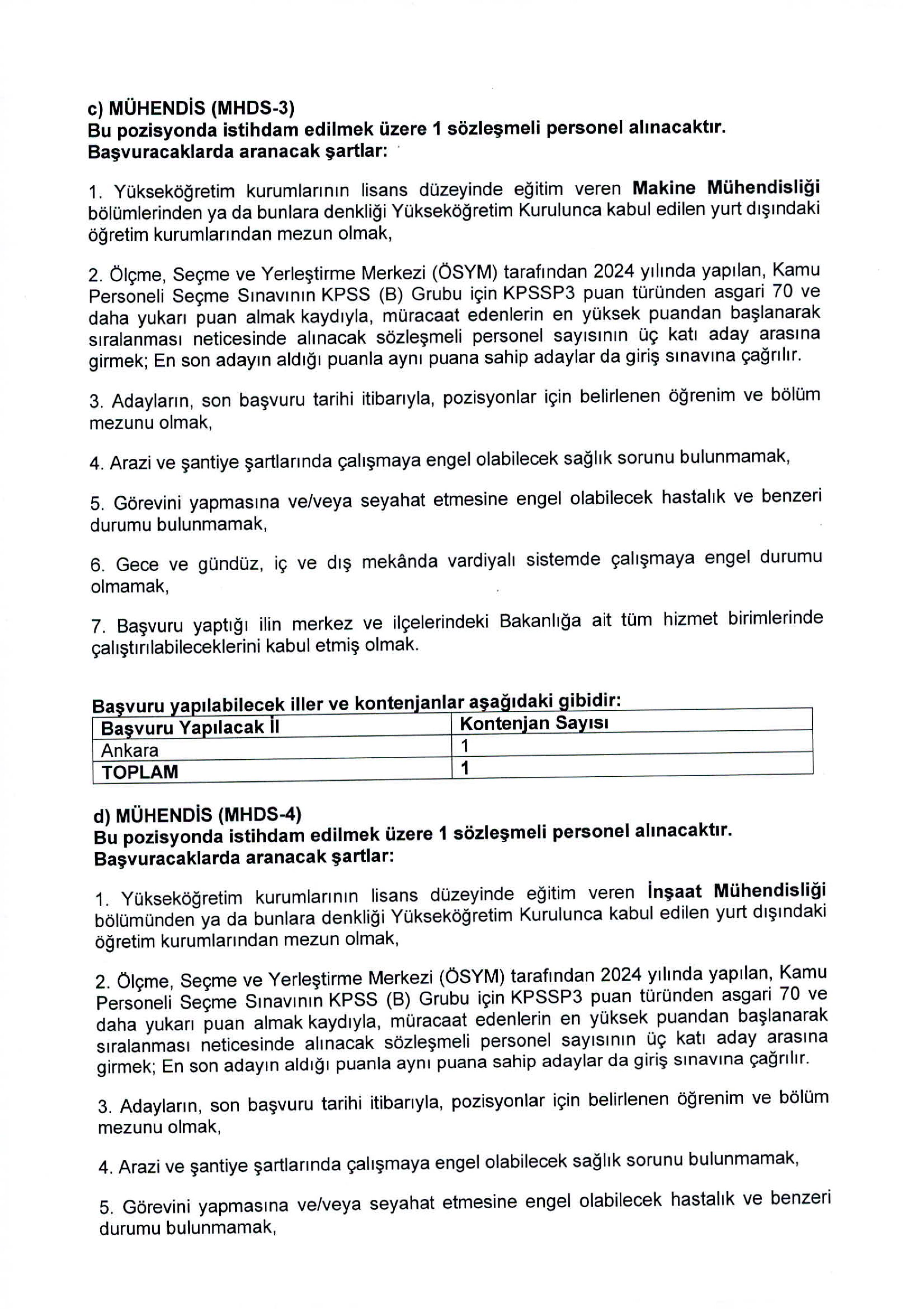 İlan İçeriği Sayfa 8 KÜLTÜR VE TURİZM BAKANLIĞI 72 SÖZLEŞMELİ PERSONEL ALACAK ( 19 Haziran - 3 Temmuz) İlan İçeriği Sayfa 8