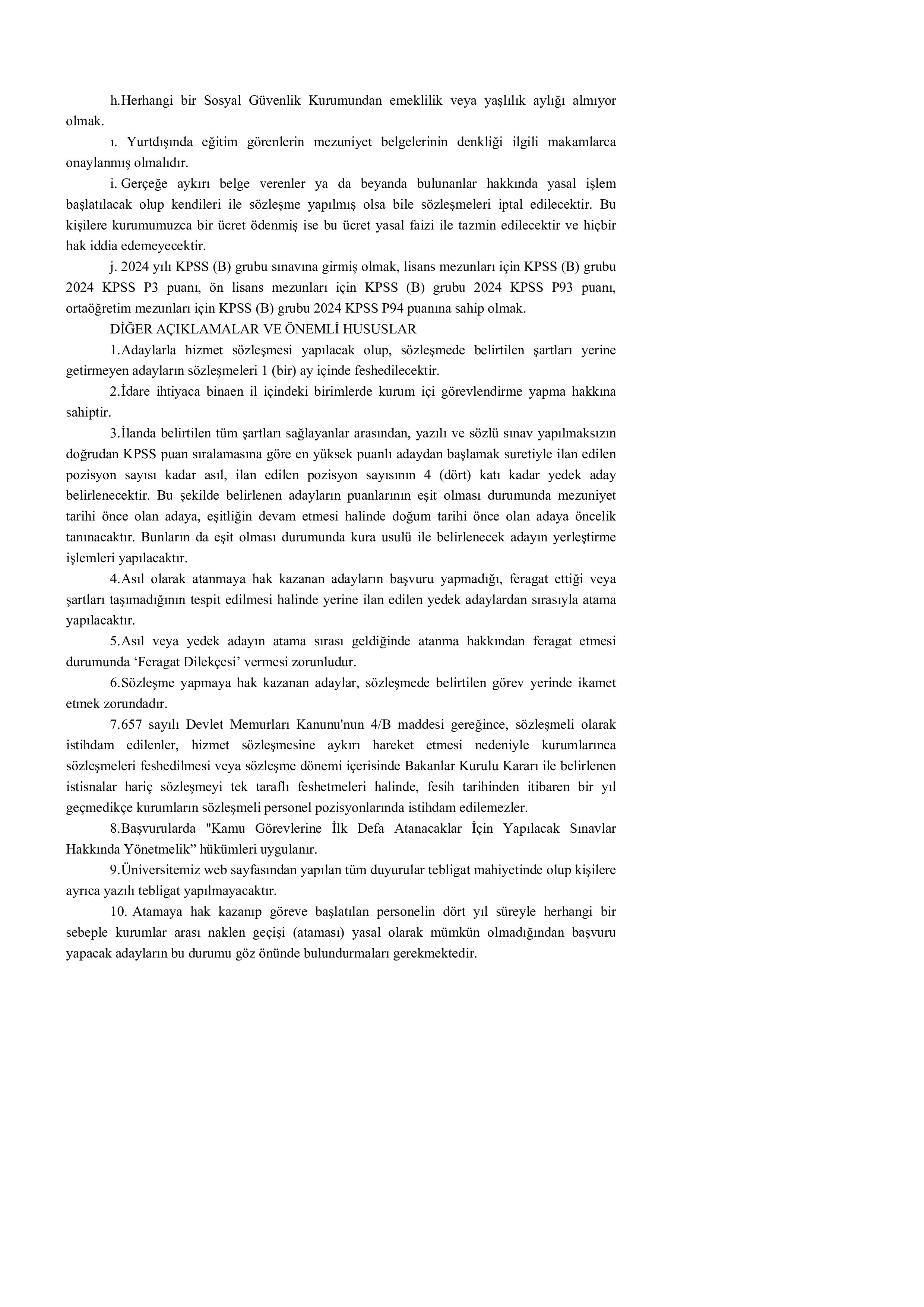 İlan İçeriği Sayfa 2 ŞIRNAK ÜNİVERSİTESİ 3 SÖZLEŞMELİ PERSONEL ALACAK ( 17 Kasım - 1 Aralık) İlan İçeriği Sayfa 2