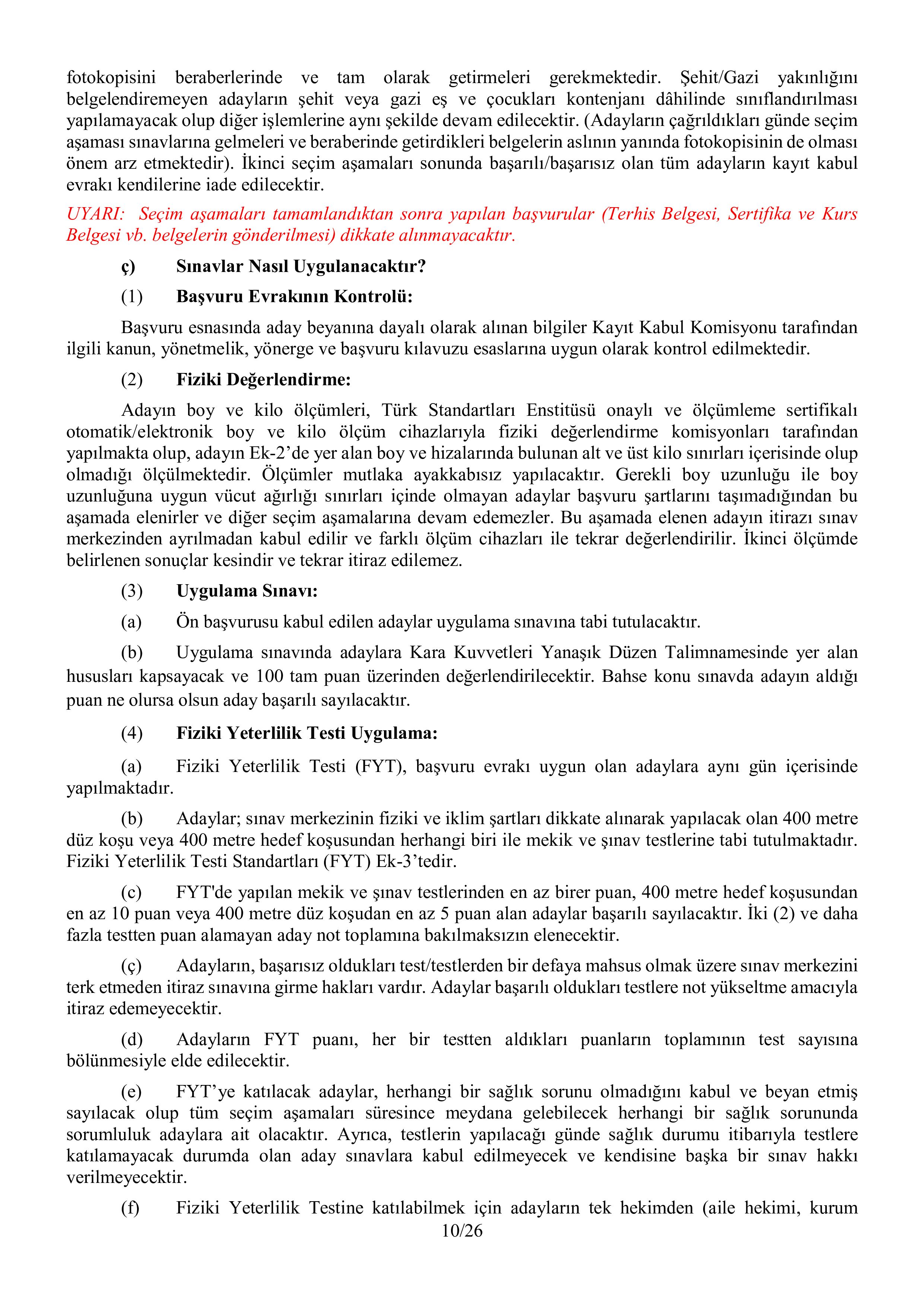 İlan İçeriği Sayfa 13 MİLLİ SAVUNMA BAKANLIĞI 2026 YILI KARA KUVVETLERİ KOMUTANLIĞI UZMAN ERBAŞ VE SÖZLEŞMELİ ER TEMİNİ ( 2 Ocak - 18 Ocak) İlan İçeriği Sayfa 13