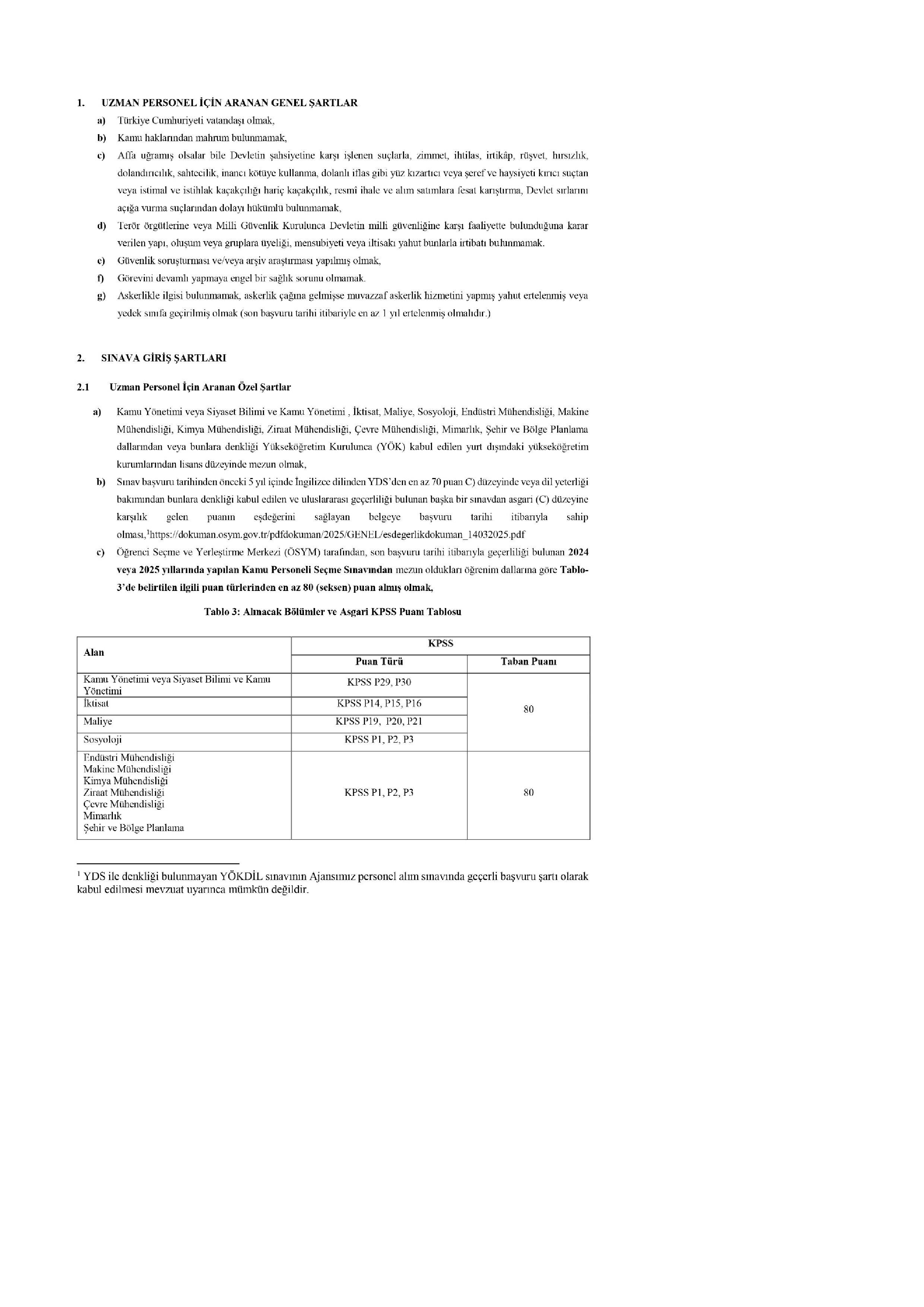 ÇUKUROVA KALKINMA AJANSI 4  UZMAN ALACAK ( 2 Şubat - 13 Şubat) İlan İçeriği Sayfa 2