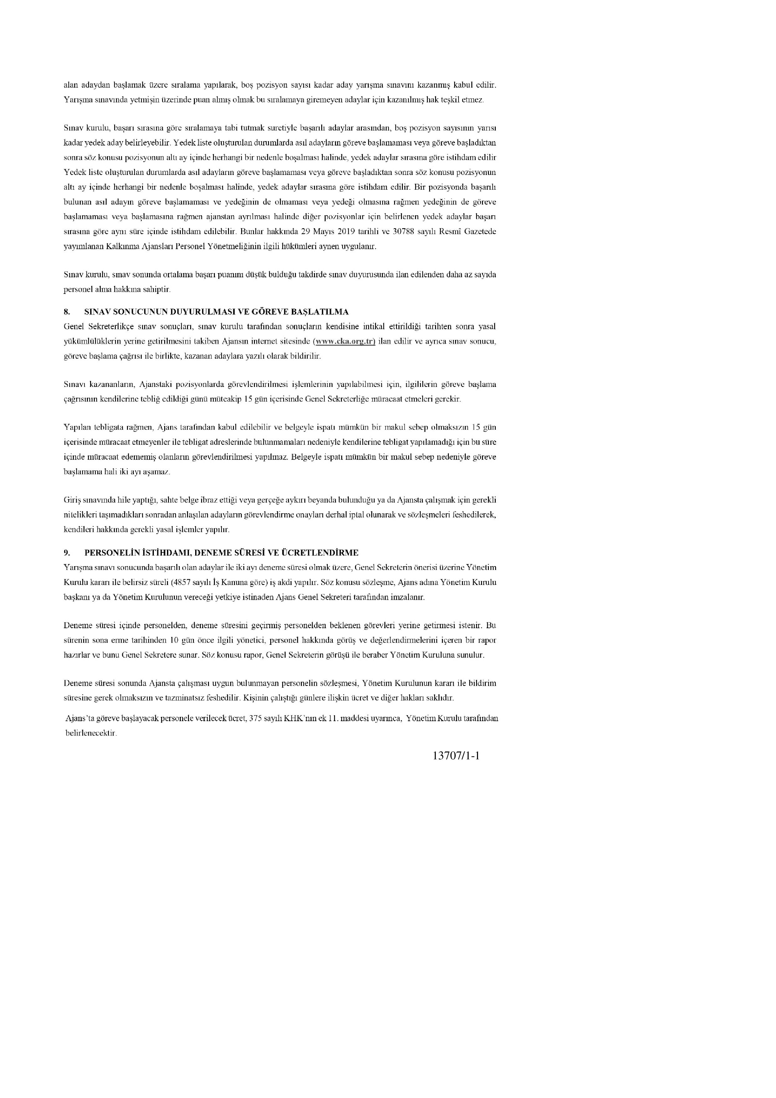 ÇUKUROVA KALKINMA AJANSI 4  UZMAN ALACAK ( 2 Şubat - 13 Şubat) İlan İçeriği Sayfa 6