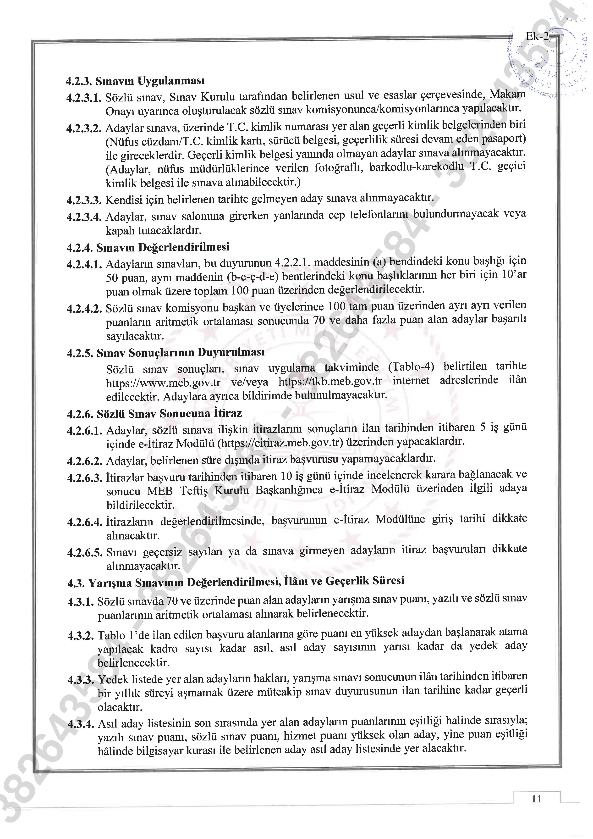 İlan İçeriği Sayfa 11 MİLLİ EĞİTİM BAKANLIĞI 100 MÜFETTİŞ YARDIMCISI ALACAK ( 14 Ekim - 25 Ekim) İlan İçeriği Sayfa 11