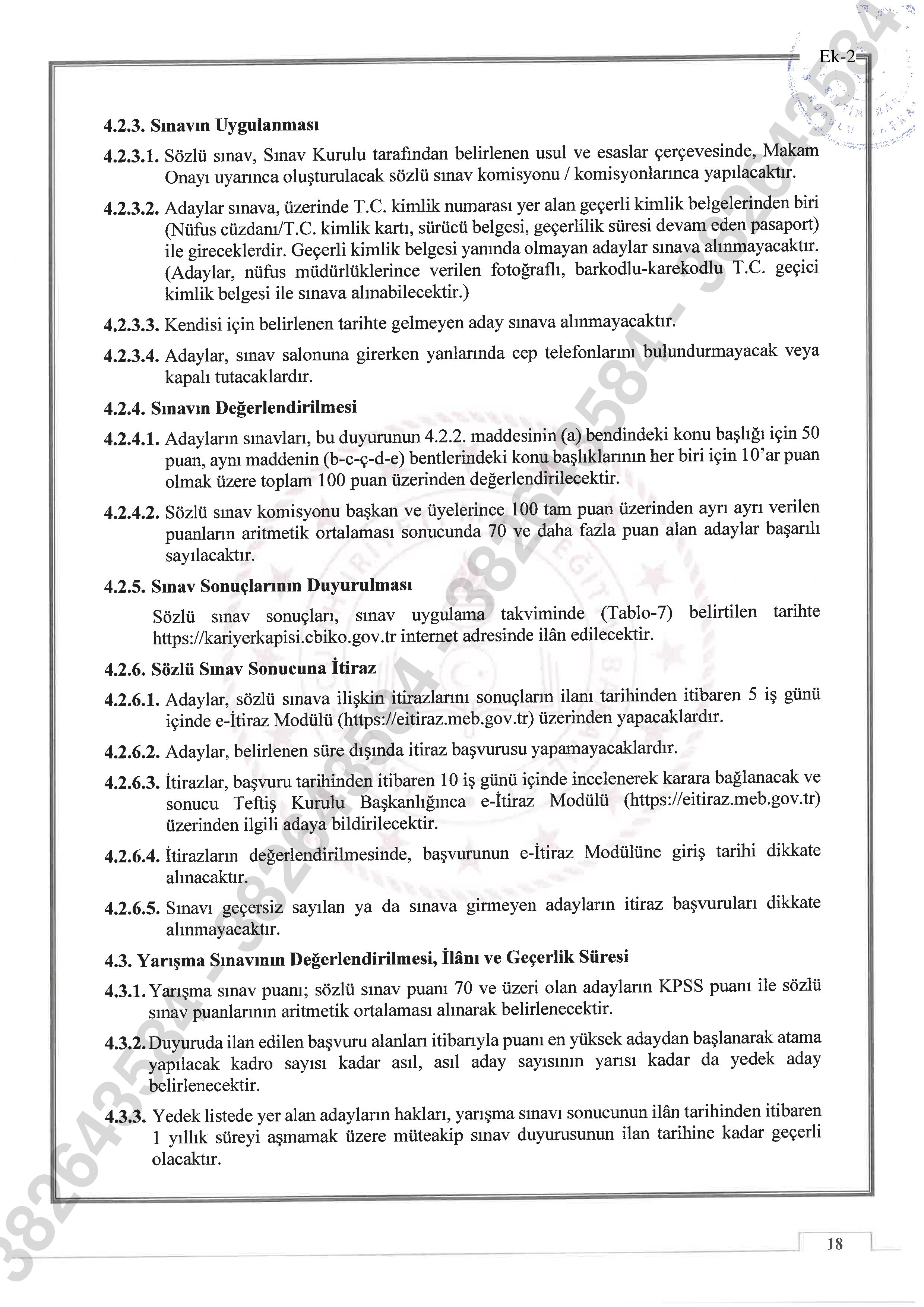 İlan İçeriği Sayfa 18 MİLLİ EĞİTİM BAKANLIĞI 100 MÜFETTİŞ YARDIMCISI ALACAK ( 14 Ekim - 25 Ekim) İlan İçeriği Sayfa 18