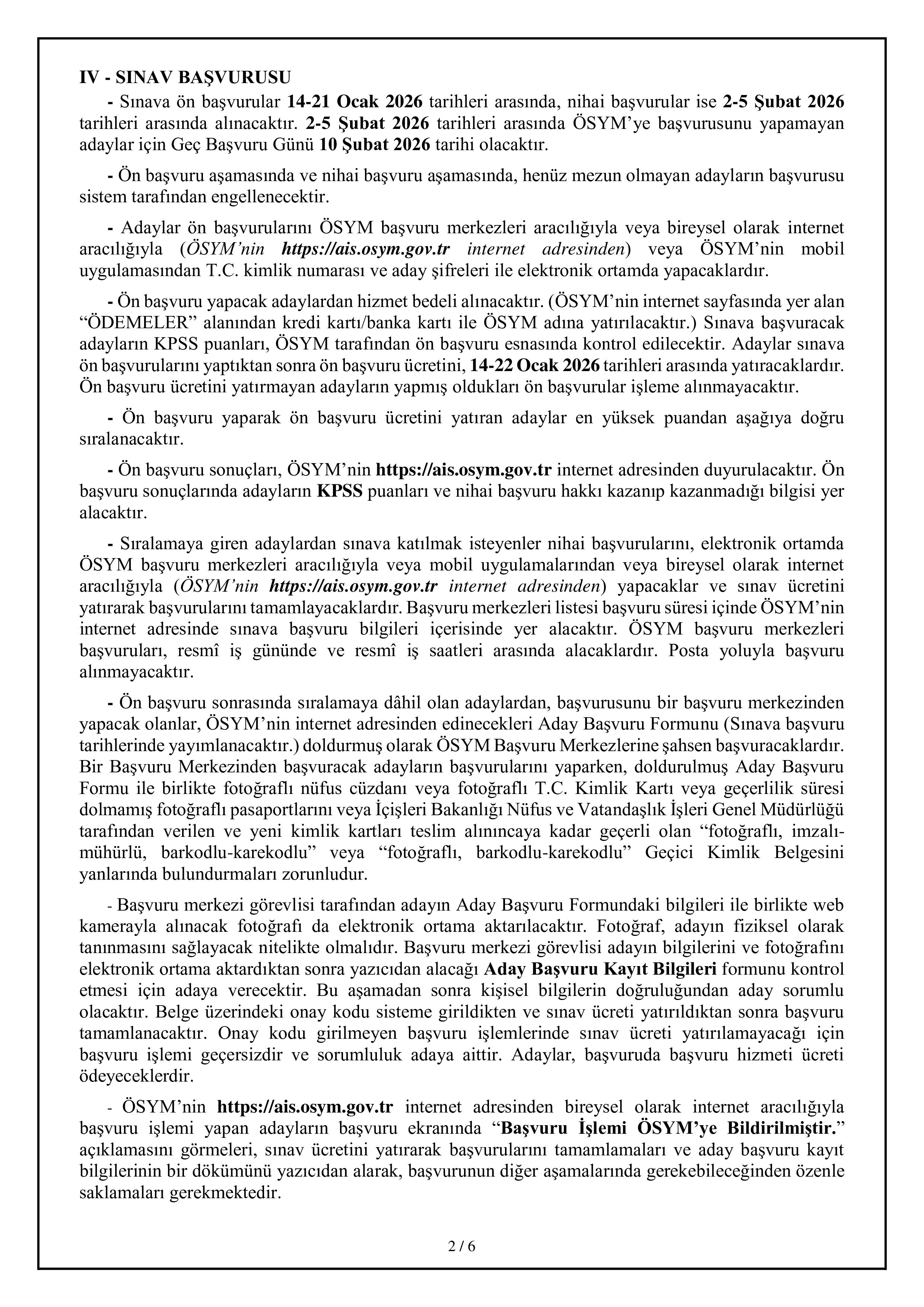 GELİR İDARESİ BAŞKANLIĞI 655 GELİR UZMAN YARDIMCISI ALACAK ( 14 Ocak - 21 Ocak) İlan İçeriği Sayfa 2