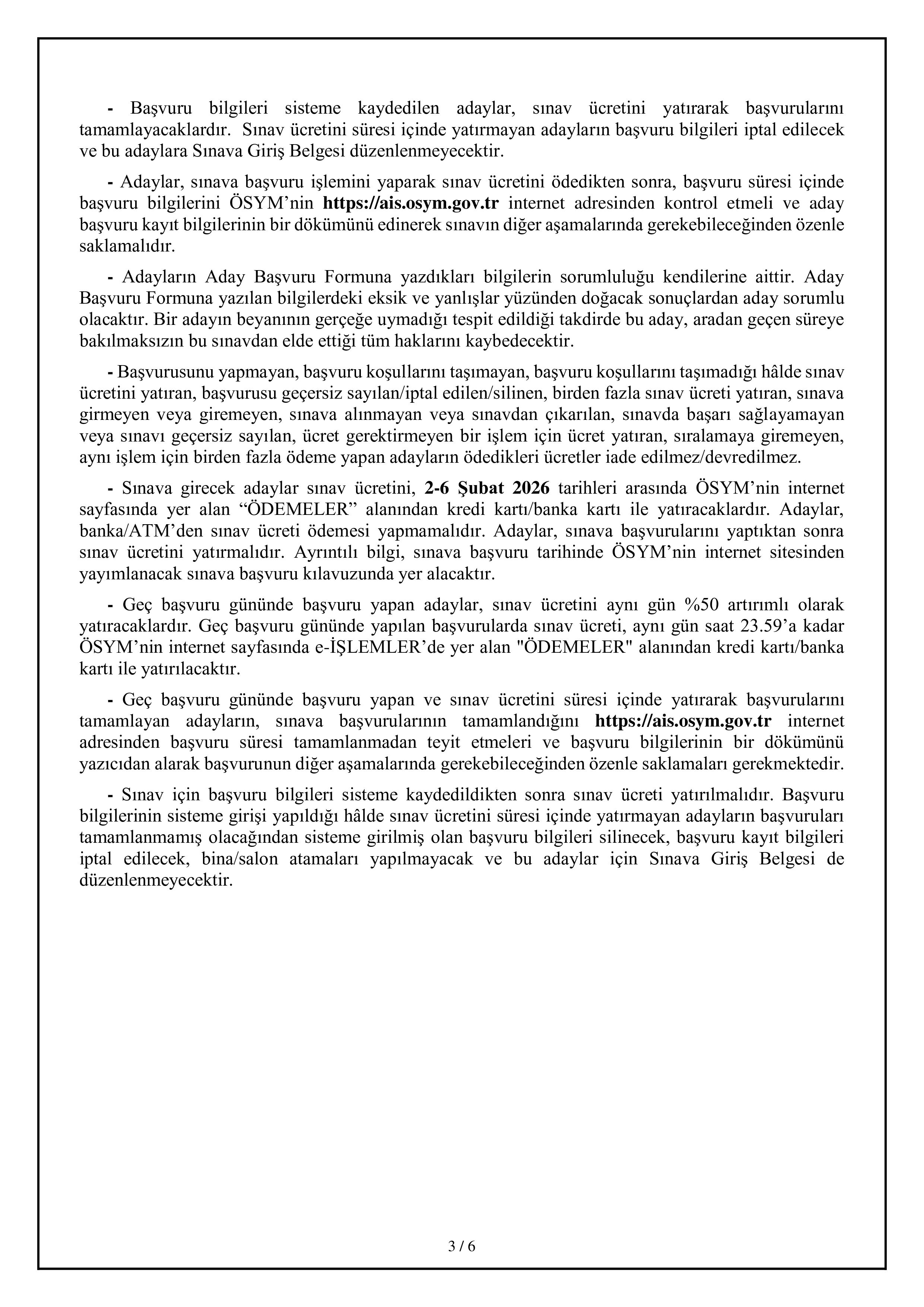 GELİR İDARESİ BAŞKANLIĞI 655 GELİR UZMAN YARDIMCISI ALACAK ( 14 Ocak - 21 Ocak) İlan İçeriği Sayfa 3