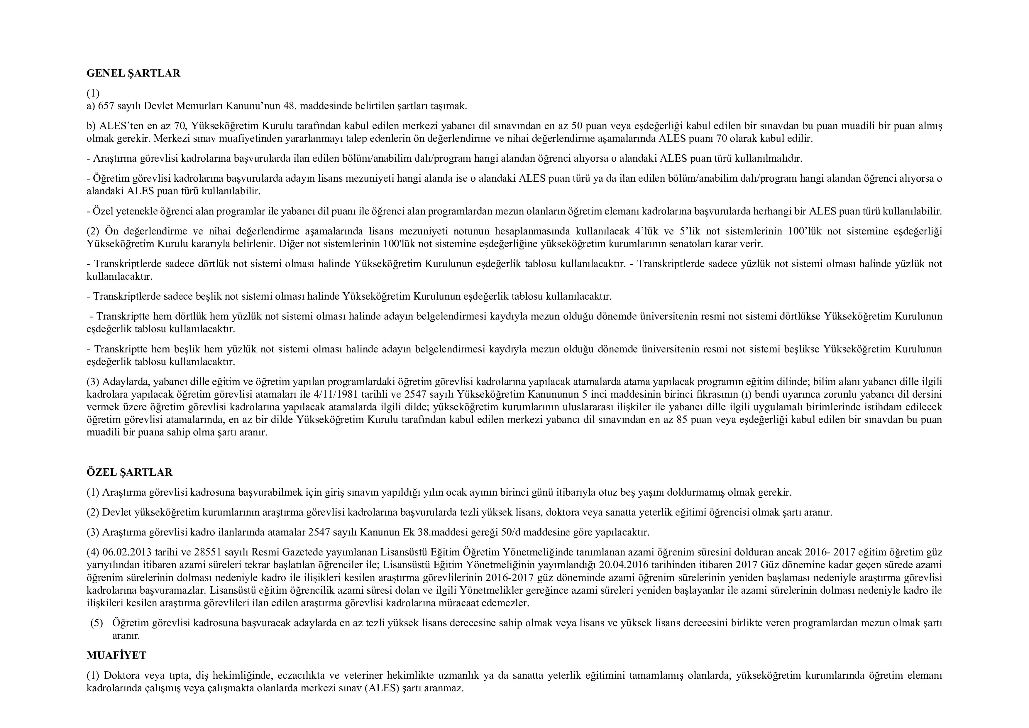 İlan İçeriği Sayfa 5 ADANA ALPARSLAN TÜRKEŞ BİLİM VE TEKNOLOJİ ÜNİVERSİTESİ 17 ÖĞRETİM ELEMANI ALACAK ( 26 Ekim - 9 Kasım) İlan İçeriği Sayfa 5
