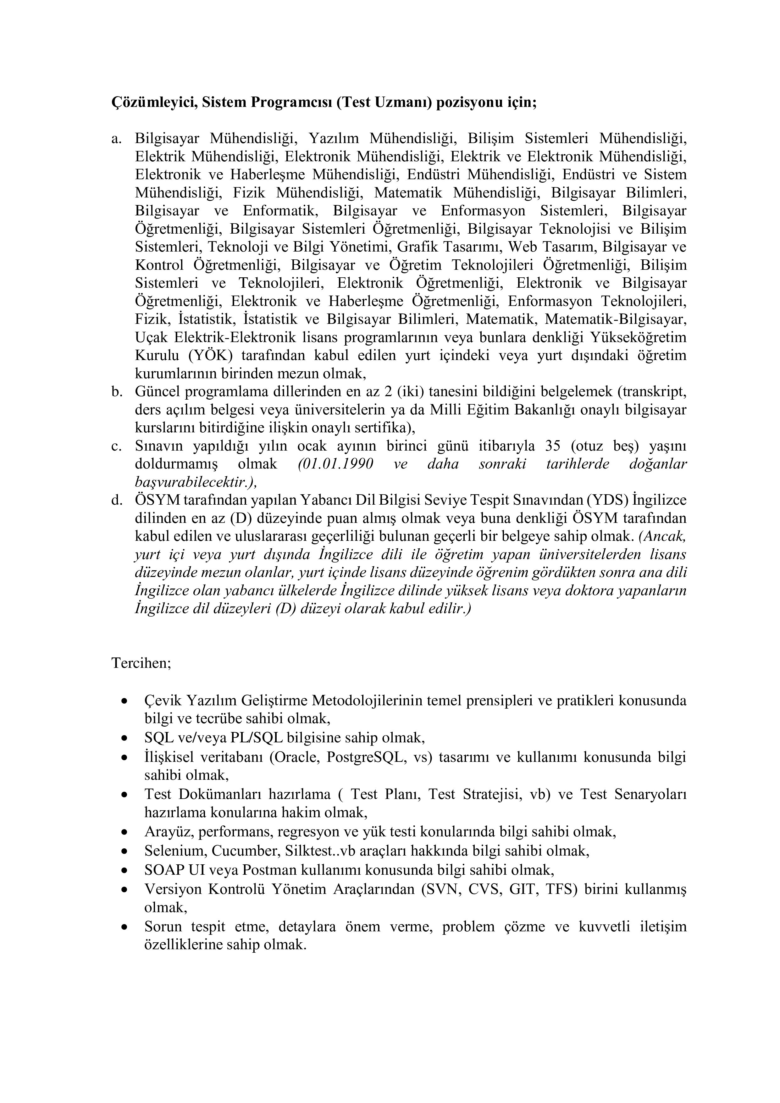 İlan İçeriği Sayfa 3 TÜRKİYE İSTATİSTİK KURUMU BAŞKANLIĞI 10 SÖZLEŞMELİ PERSONEL ALACAK ( 27 Ekim - 10 Kasım) İlan İçeriği Sayfa 3