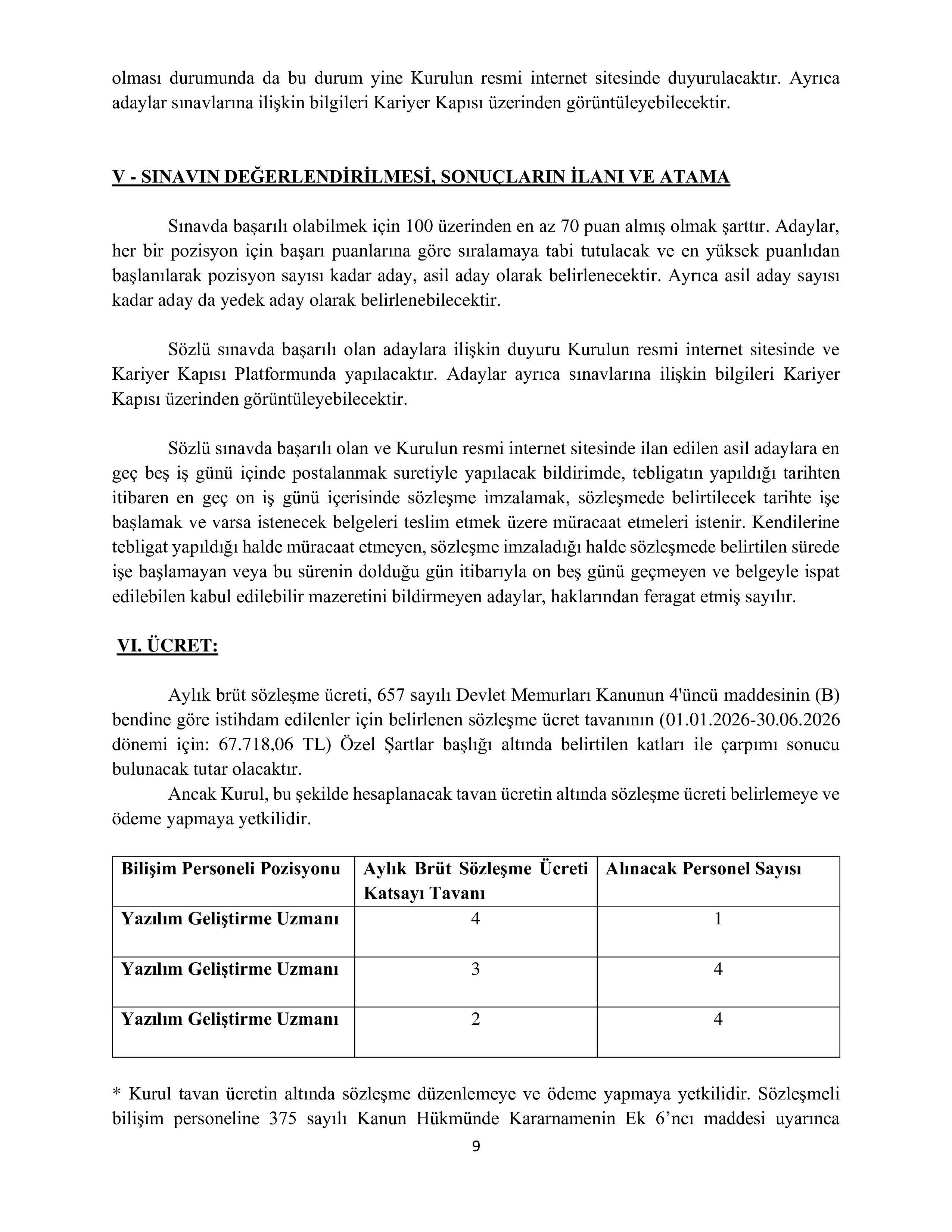 İlan İçeriği Sayfa 9 SERMAYE PİYASASI KURULU BAŞKANLIĞI 9 ALACAK ( 1 Nisan - 15 Nisan) İlan İçeriği Sayfa 9