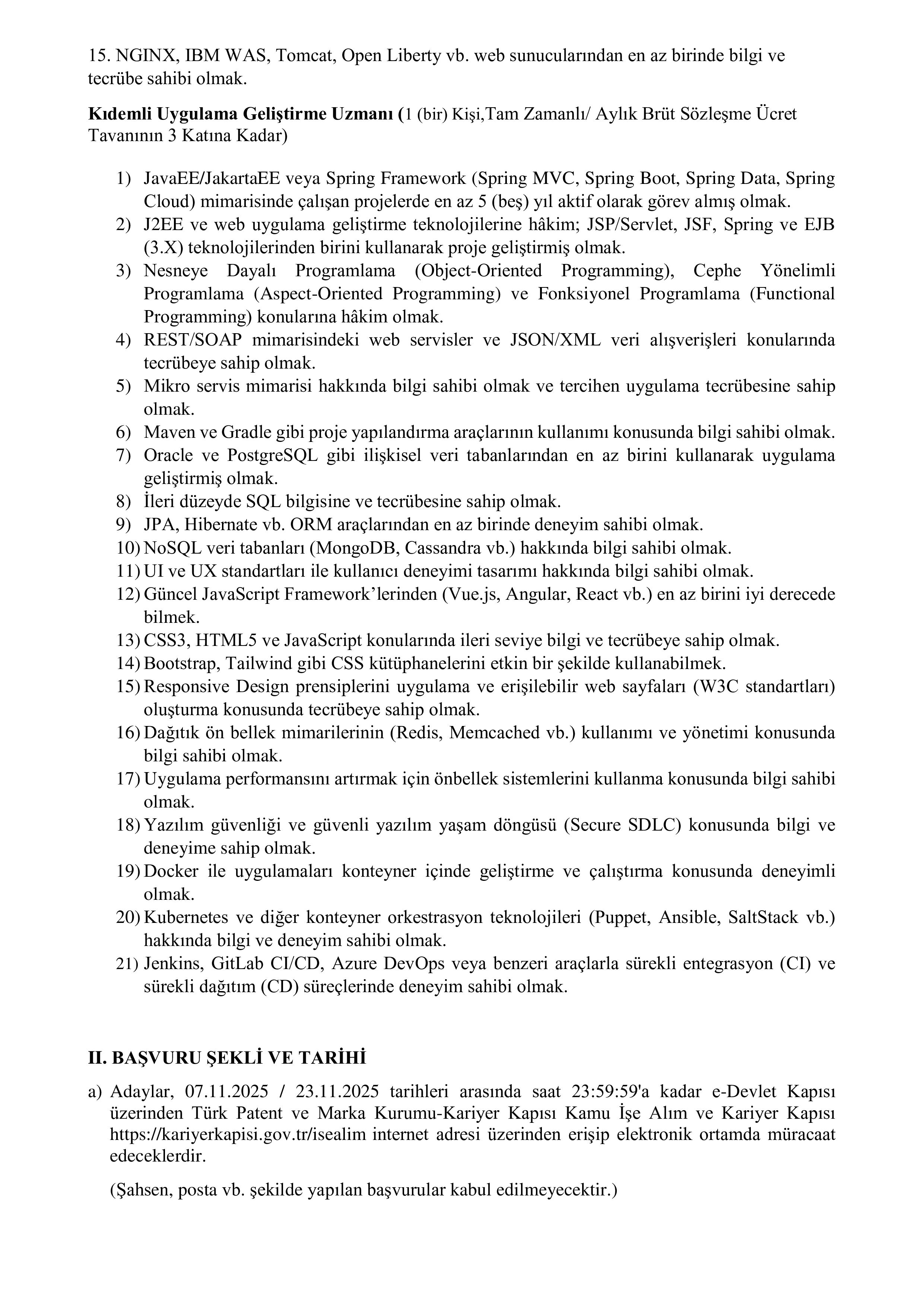 TÜRK PATENT VE MARKA KURUMU 2  ALACAK ( 7 Kasım - 23 Kasım) İlan İçeriği Sayfa 2