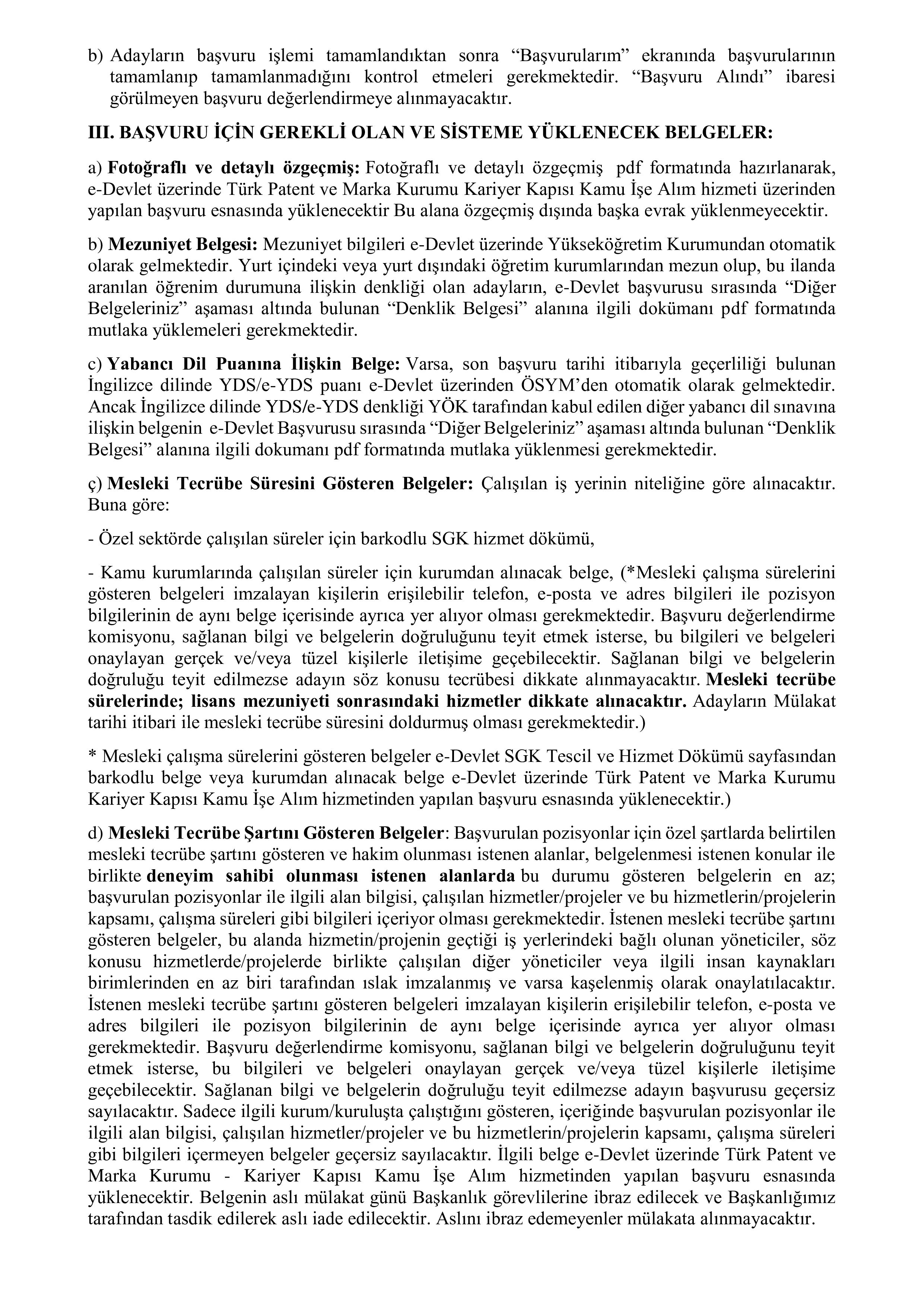 TÜRK PATENT VE MARKA KURUMU 2  ALACAK ( 7 Kasım - 23 Kasım) İlan İçeriği Sayfa 3