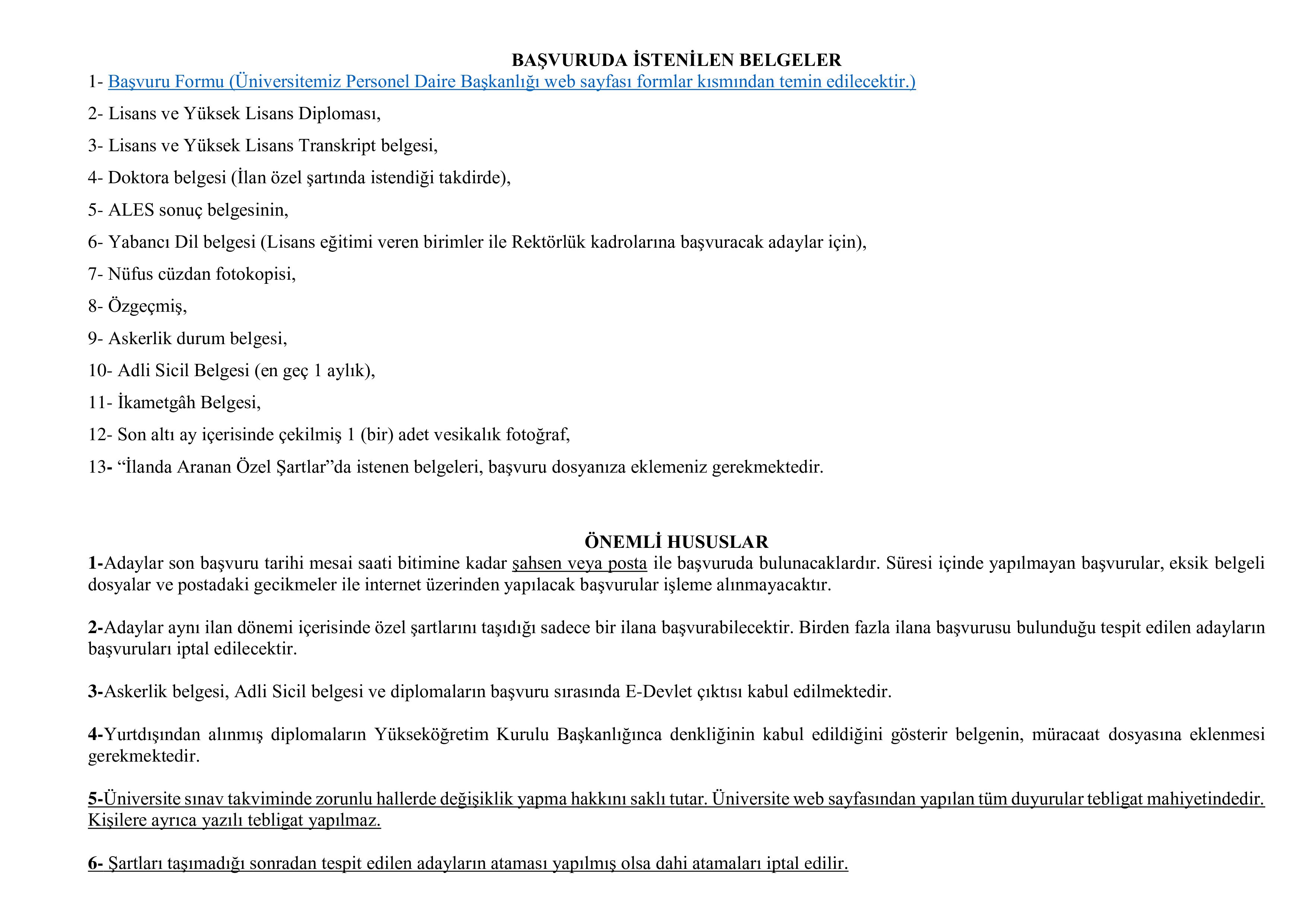 MUŞ ALPARSLAN ÜNİVERSİTESİ 17 ÖĞRETİM ELEMANI ALACAK ( 8 Aralık - 22 Aralık) İlan İçeriği Sayfa 5