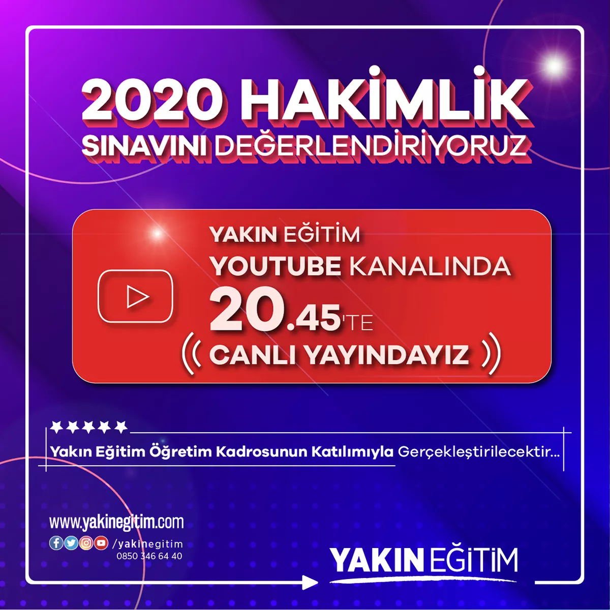 2020 hakimlik sınavını değerlendiriyoruz.