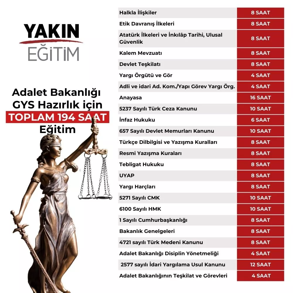 adalet görevde yükselme gys uzaktan eğitim kursu