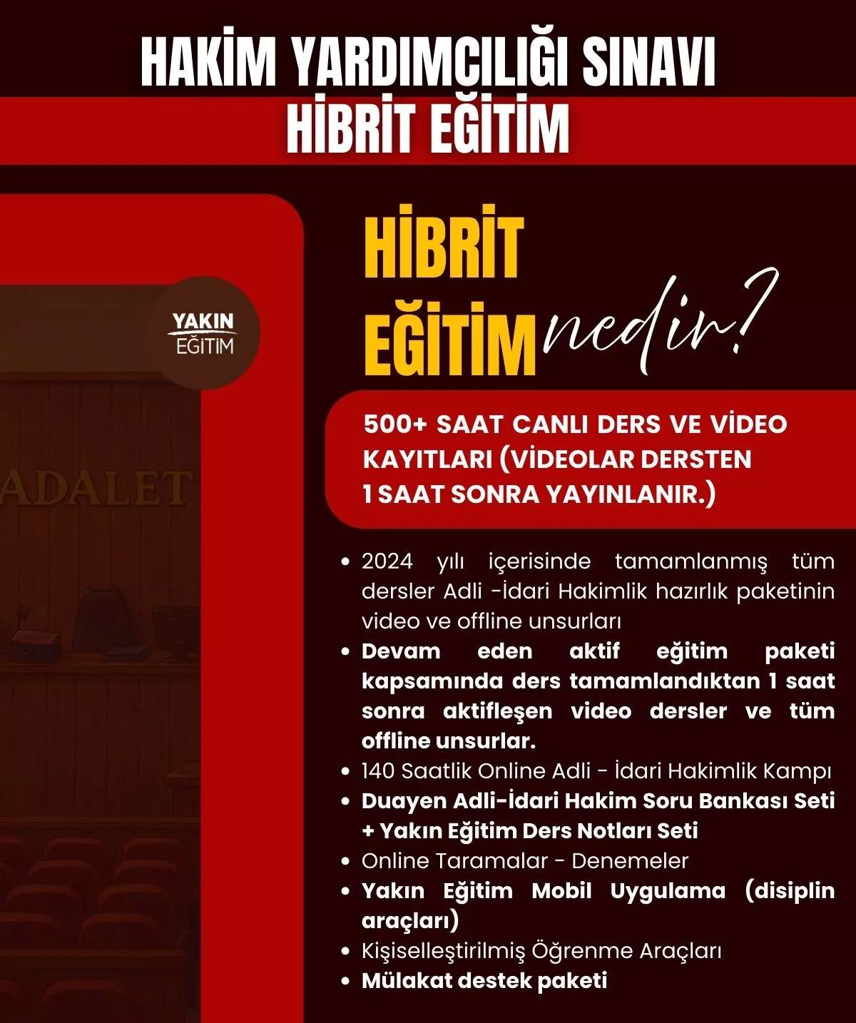 adli hakimlik kursu hibrit