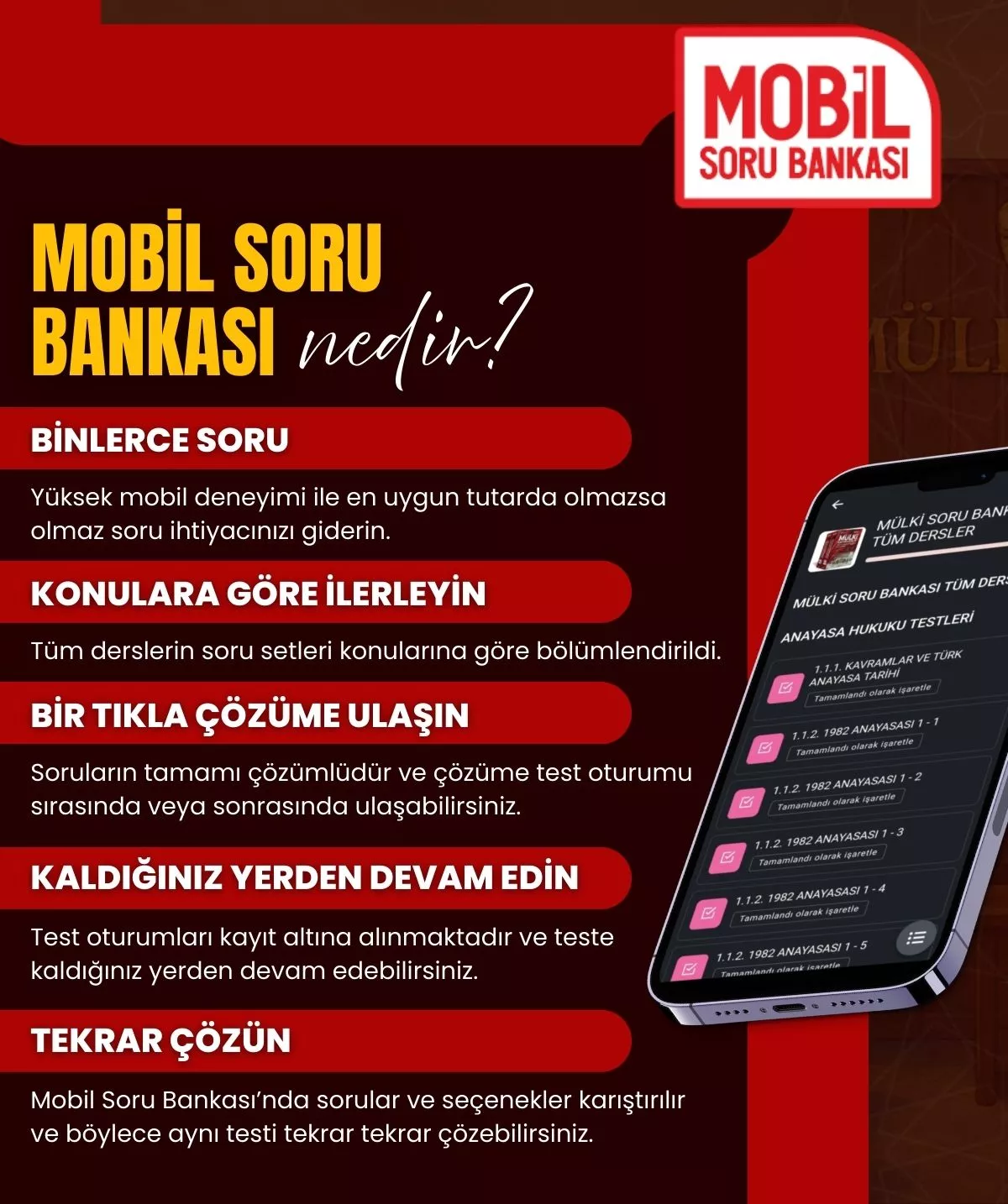 adli yargı hakimliği hibrit mobil soru bankası