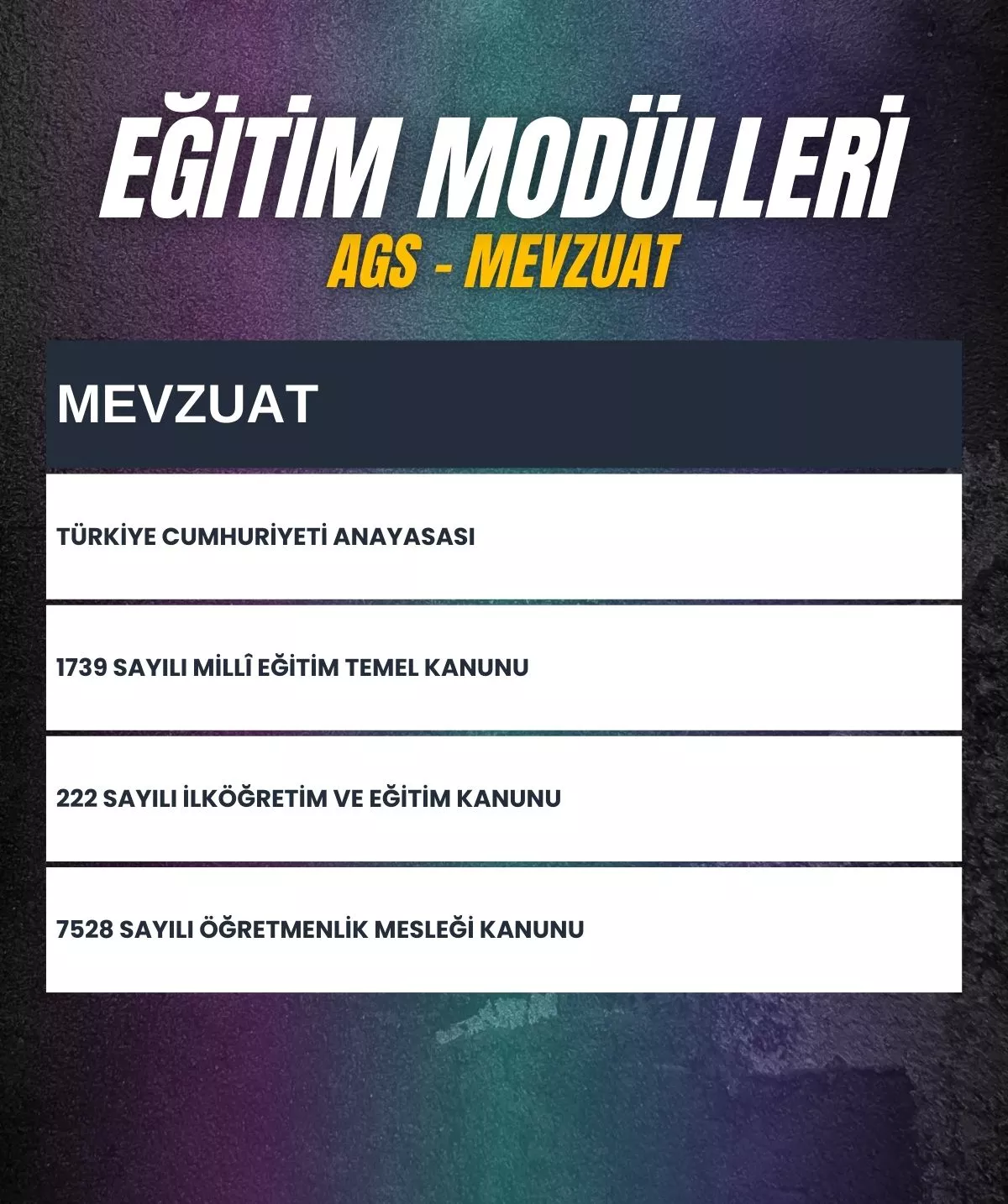 AGS MEVZUAT EĞİTİM
