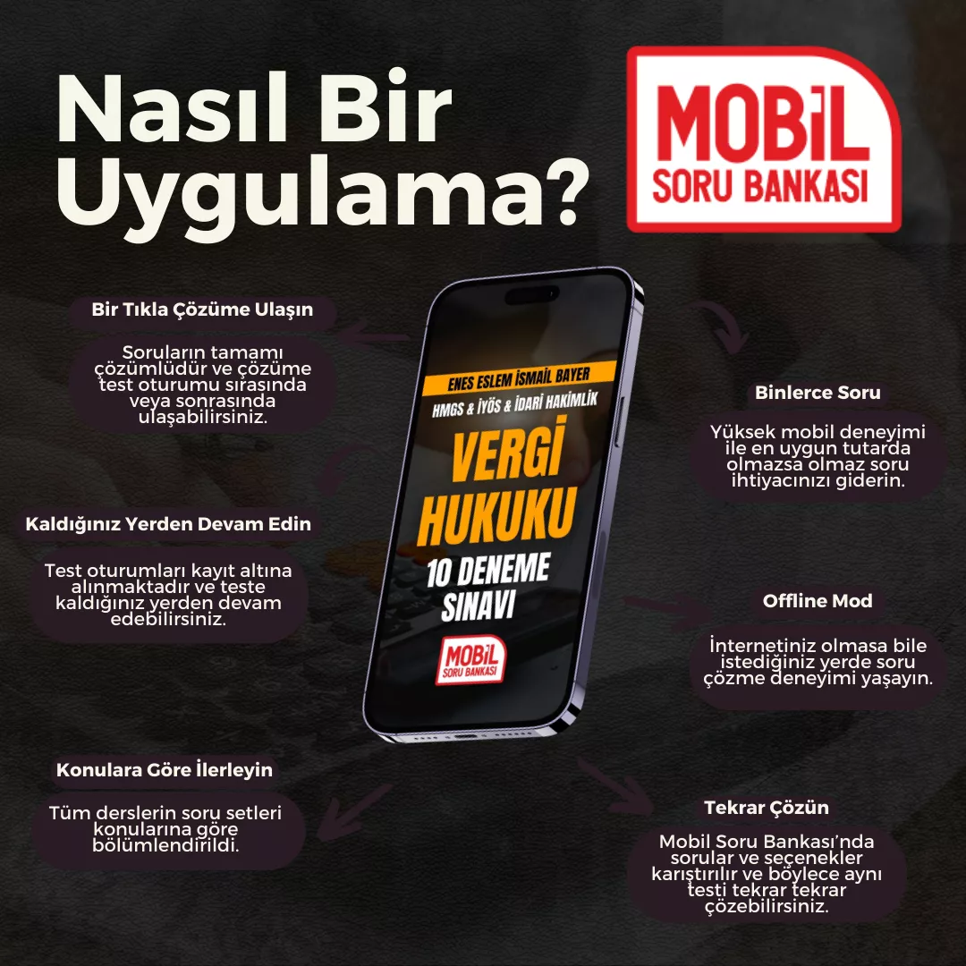 idari hakimlik iyös vergi hukuku 10 deneme sınavı mobil soru bankası