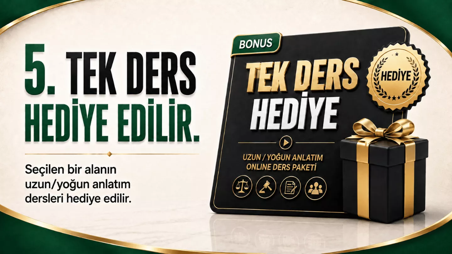 İDARİ HAKİMLİK KAMPI TEK DERS