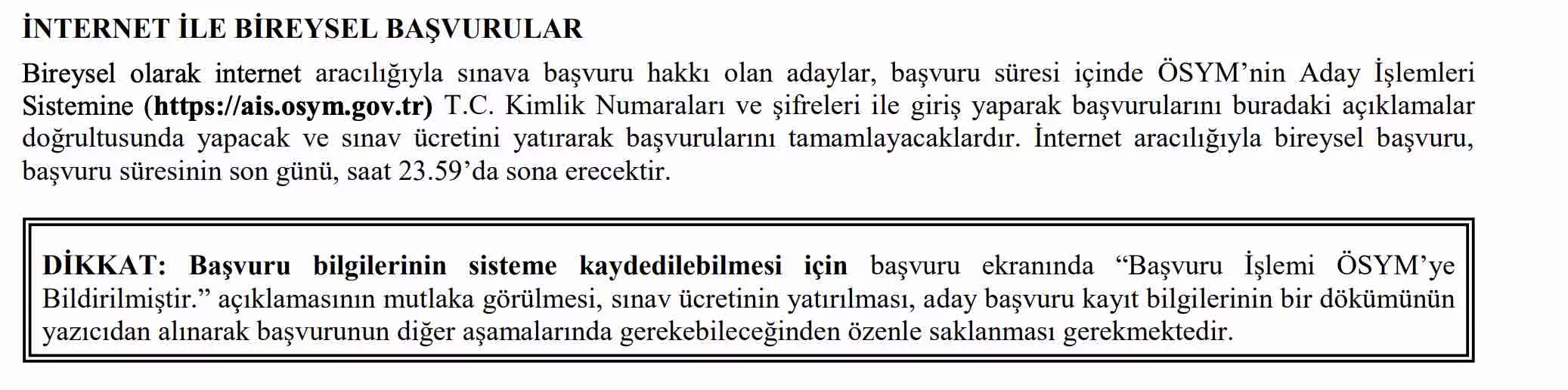 internet üzerinden kaymakamlık sınavı başvurusu