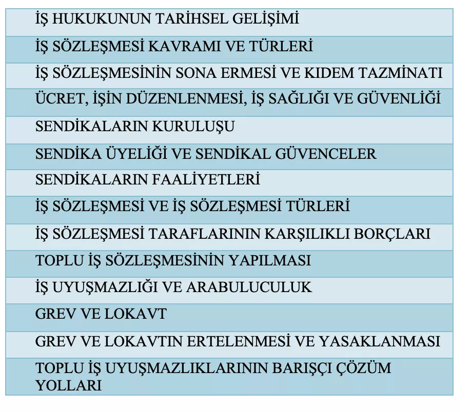 iş hukuku ders notu