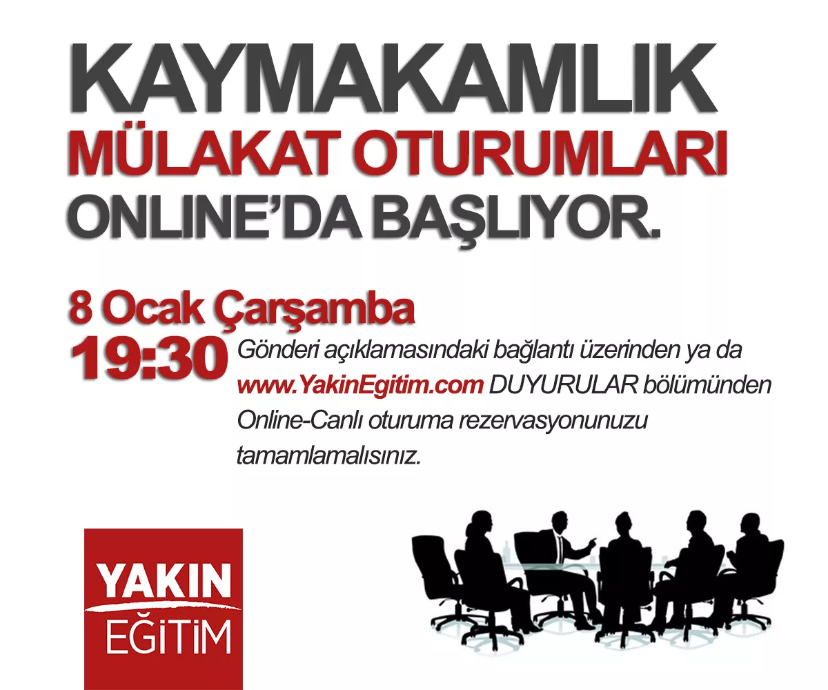 kaymakamlık mülakat oturumları