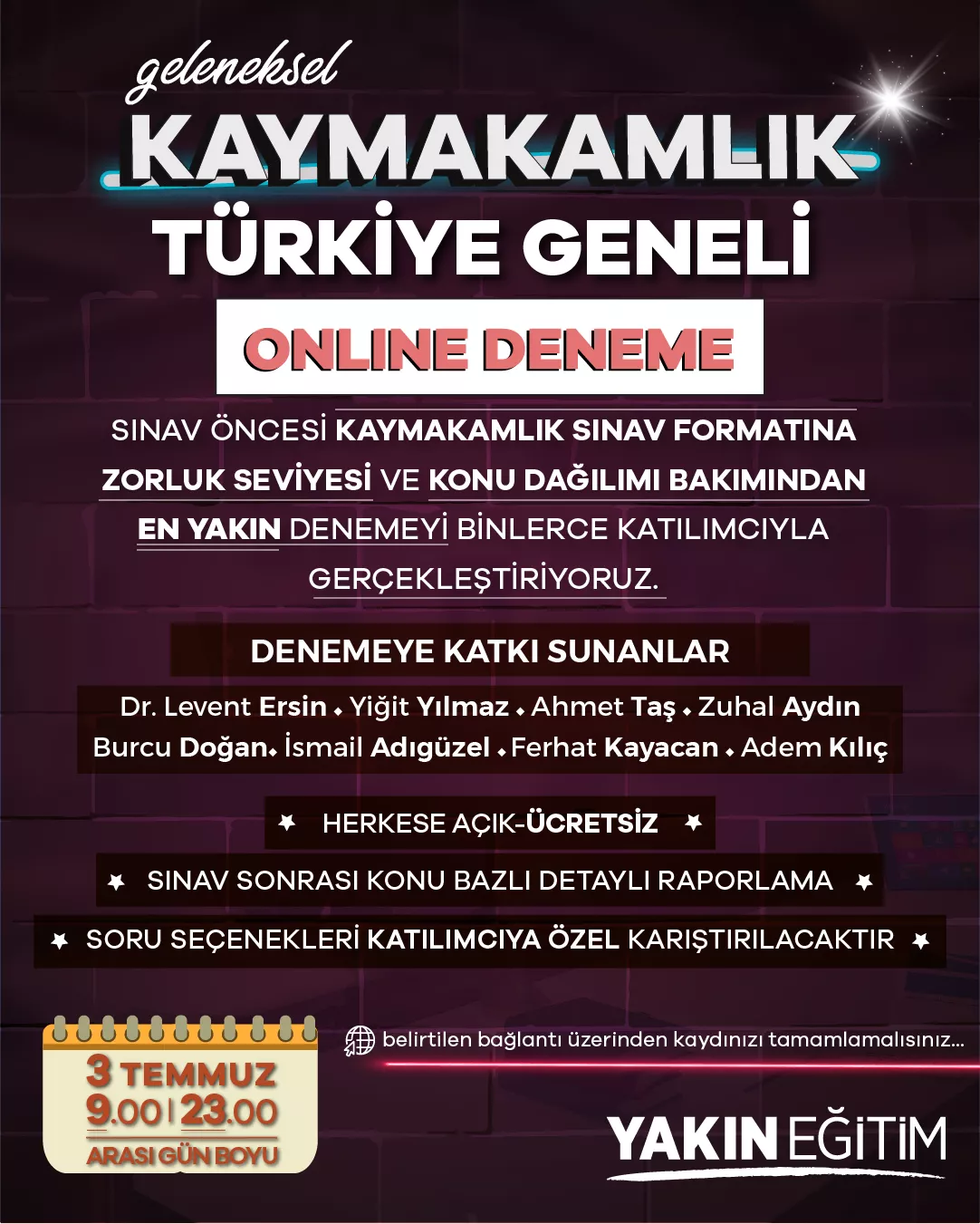 kaymakamlık türkiye geneli online deneme