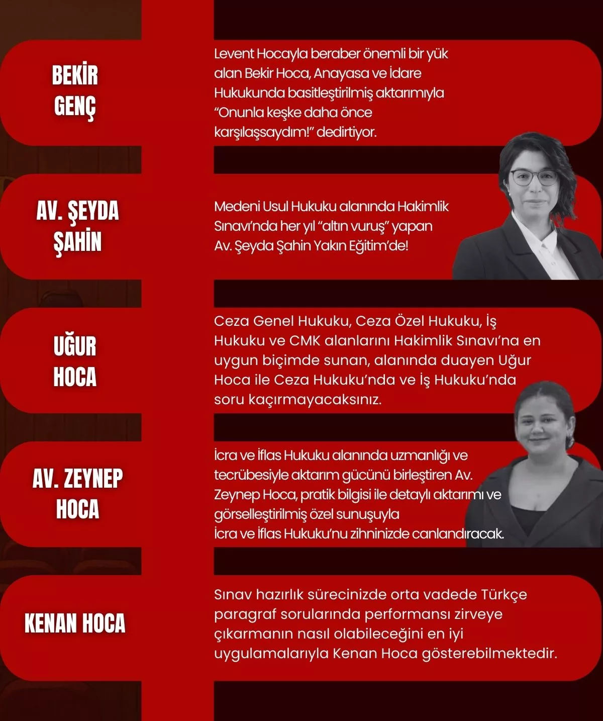 yakın eğitim adli hakimlik hibrit uzaktan eğitim hoca kadrosu