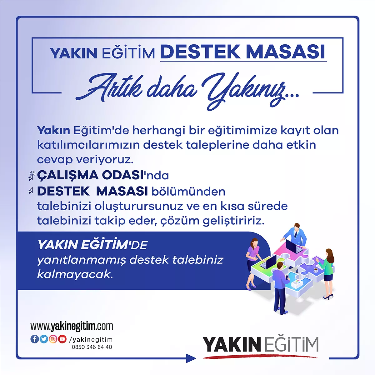 yakın eğitim destek masası