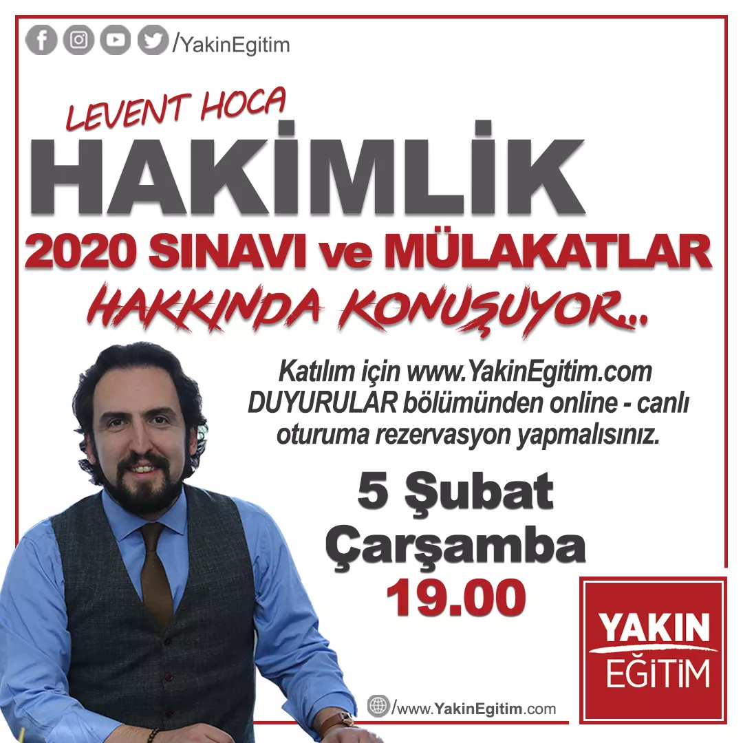 Yakın Eğitim HAKİMLİK MÜLAKATLARI