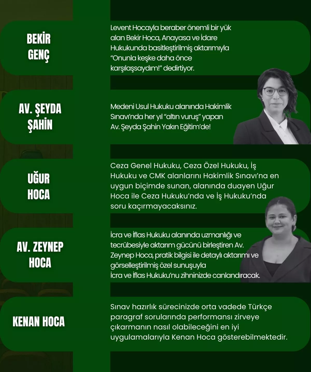 yakın eğitim idari hakimlik uzaktan eğitim hoca kadrosu