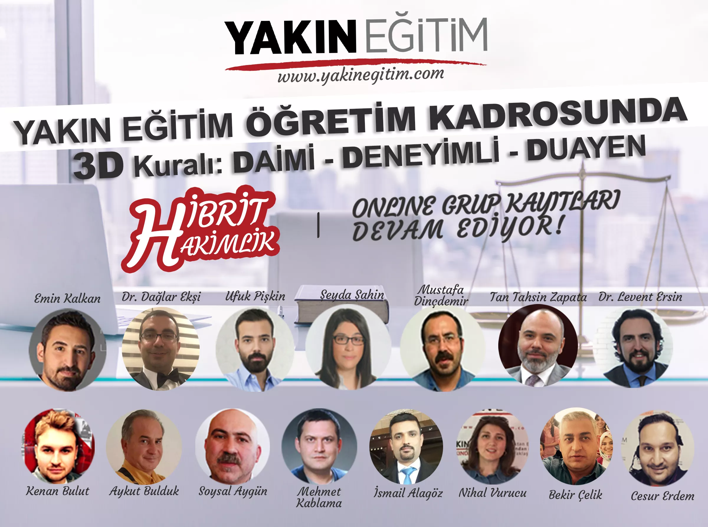 yakın eğitim kadrosu hakimlik kursu uzaktan eğitim
