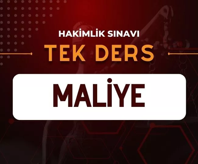 MALİYE TEK DERS