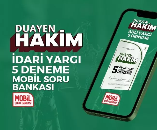 DUAYEN HAKİM İDARİ YARGI 5 DENEME MOBİL SORU BANKASI