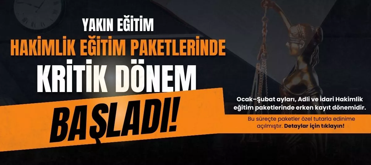 HAKİMLİK KURSU ÖNERİSİ